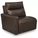 ModZ Chocolate Leather 2 Piece Modular Power Reclining Sectional with Power Headrest and USB Charging
