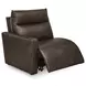 ModZ Chocolate Leather 2 Piece Modular Power Reclining Sectional with Power Headrest and USB Charging