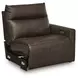 ModZ Chocolate Leather 2 Piece Modular Power Reclining Sectional with Power Headrest and USB Charging