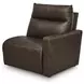 ModZ Chocolate Leather 2 Piece Modular Power Reclining Sectional with Power Headrest and USB Charging