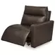 ModZ Chocolate Leather 2 Piece Modular Power Reclining Sectional with Power Headrest and USB Charging