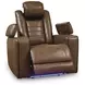 Mestrino Amber Leather Power Recliner with Power Headrest and USB Charging