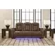Mestrino Amber Leather 87" Power Reclining Sofa with LED and USB Charging