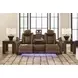 Mestrino Amber Leather 87" Power Reclining Sofa with LED and USB Charging