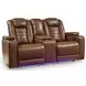 Mestrino Amber Leather 77" Power Reclining Loveseat with Console and USB Charging