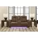 Mestrino Amber Leather 77" Power Reclining Loveseat with Console and USB Charging