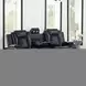 Orion Black Power 85" Reclining Sofa With Power Headrest And Footrest