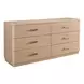 Voyage Ivory and White Oak Upholstered Panel Bedroom Set