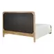Voyage Ivory and White Oak King Upholstered Panel Bed