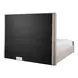 Nomad Beige and White Oak King Upholstered Daybreak Panel Bed