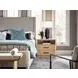 Voyage Tech Oak 2 Drawer Open Nightstand with USB Charging