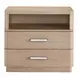 Voyage Ivory and White Oak Upholstered Panel Bedroom Set