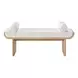 Voyage Ivory and White Oak Upholstered Panel Bedroom Set