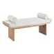 Voyage Ivory and White Oak Upholstered Panel Bedroom Set