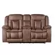 Morello Brown Dual Reclining 77" Console Loveseat