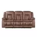 Morello Brown Power Reclining 88" Sofa Power Footrest