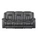 Morello Gray Power Reclining 88" Sofa Power Footrest