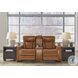 Boyington Caramel Power Reclining Console Loveseat with Adjustable Headrest