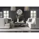 Waverly Ravenwood and Beige Square Stone Top Coffee Table