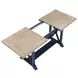 Darcy Beige and Midnight Blue 82" Extendable Rectangular Counter Height Table
