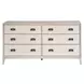 Waverly Rolling Fog 6 Drawer Dresser