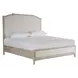 Waverly Beige and Rolling Fog King Upholstered Panel Bed