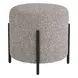 Coaslesce Gray Upholstered Round Pouf