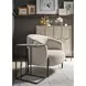 Waverly Beige and Soft Matte Black Rectangular Stone Top Drink Table