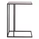 Waverly Beige and Soft Matte Black Rectangular Stone Top Drink Table
