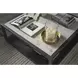 Waverly Ravenwood and Beige Square Stone Top Coffee Table