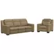 Mixon Brown Leather Dual Power Reclining Living Room Set with USB Charging