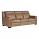 Flexwell Brown Leather 93" Dual Power Reclining Mixon Sofa with USB Charging