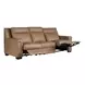Flexwell Brown Leather 93" Dual Power Reclining Mixon Sofa with USB Charging