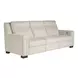 Flexwell Beige Performance Fabric 93" Dual Power Reclining Mixon Sofa with USB Charging