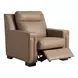 Flexwell Brown Leather Power Recliner with USB Charging