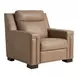 Flexwell Brown Leather Power Recliner with USB Charging