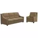 Serene Brown Dual Power Reclining Living Room Set with USB Charging