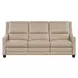 Serene Beige Leather 84" Dual Power Reclining Sofa with USB Charging