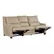 Serene Beige Leather 84" Dual Power Reclining Sofa with USB Charging