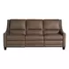 Flexwell Brown Leather 84" Dual Power Reclining Kelce Sofa with USB Charging