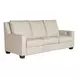 Flexwell White Leather Dual Power Reclining Tucker Living Room Set with USB Charging