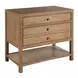 Retreat Sand Dune 2 Drawer Open Saugatuck Nightstand with USB Charging