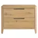 Evermont Organic Natural Oak 2 Drawer Walker Nightstand with USB Charging