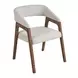 Evermont White Upholstered Barrel Back Dining Chair Set of 2