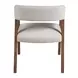 Evermont White Upholstered Barrel Back Dining Chair Set of 2