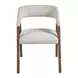 Evermont White Upholstered Barrel Back Dining Chair Set of 2