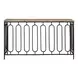 Griffith Park Gray and Oil Rubbed Bronze Rectangular Travertine Top Console Table