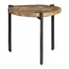 Parkside Brown and Gray Oval Stone Top Small Bunching Table