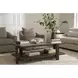 Evermont Sable and Dark Gray Travertine Top Occasional Table Set
