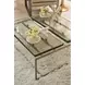 Grace Smoke and Antique Nickel Outdoor Square Glass Top Jordan Cocktail Table